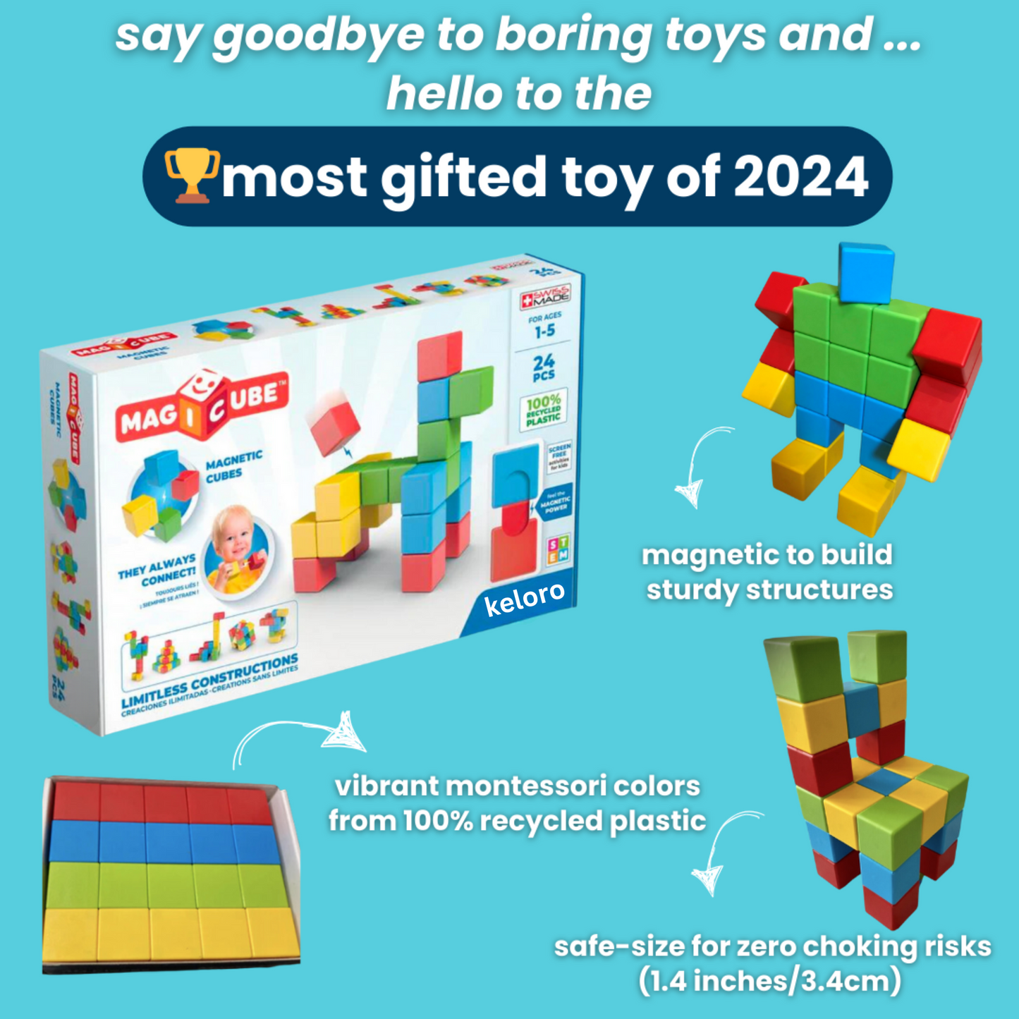 Montessori Magic Cubes - Magnetic Building Blocks