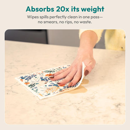 4-Pack Swedish Dishcloths (Reusable & Biodegradable)
